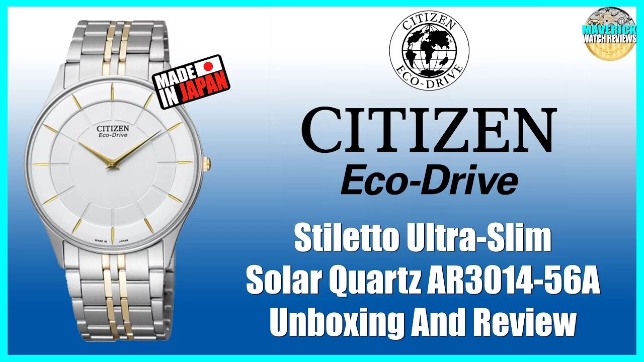 Anorexic Watch! | Citizen Stiletto Ultra-Slim Solar Quartz Dress Watch AR3014-56A Unbox & Review