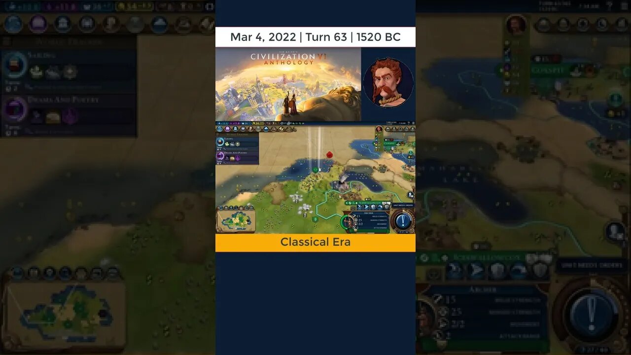 #oneturnadaychallenge #civ6 – Turn 63 - MOST BORING TURN #shorts