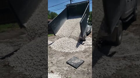 I ordered rocks for a landscaping project and they were delivered by a dumptruck