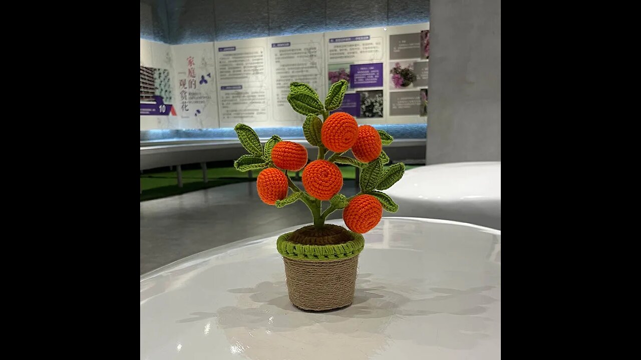 ANNUAL SALE!! Artificial Crochet Orange Plants