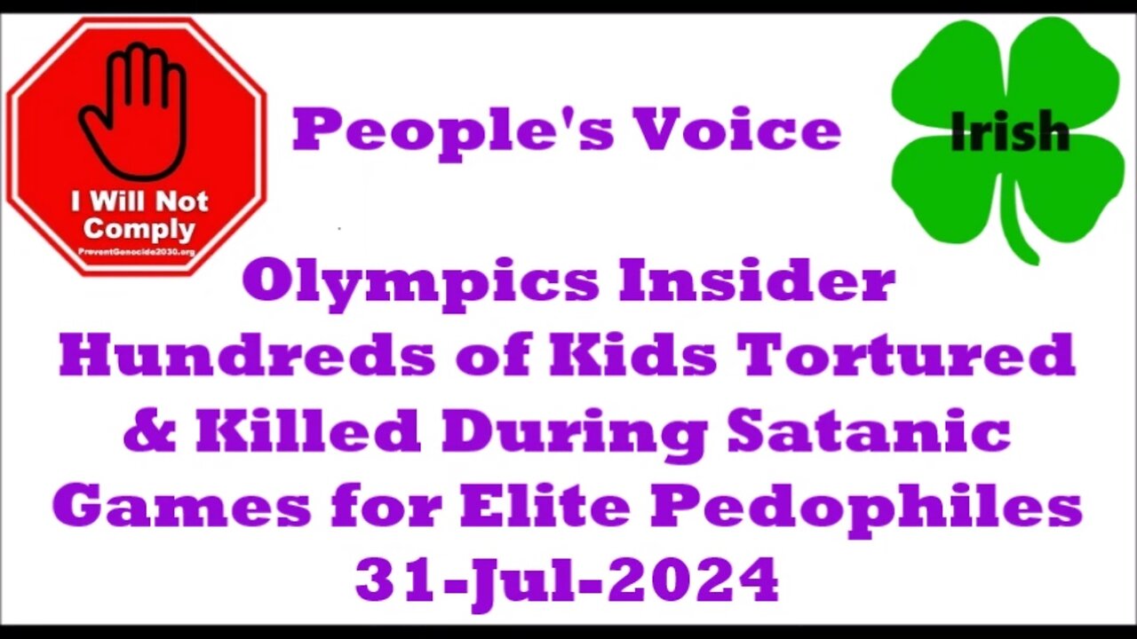 Hundreds of Kids Tortured & Killed During Satanic Games for Elite Pedophiles 31-Jul-2024