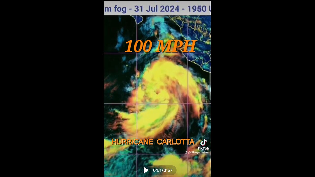 Tropical Storm CARLOTTA to Intense HURRICANE Cat 2 100mph 🙏🏽