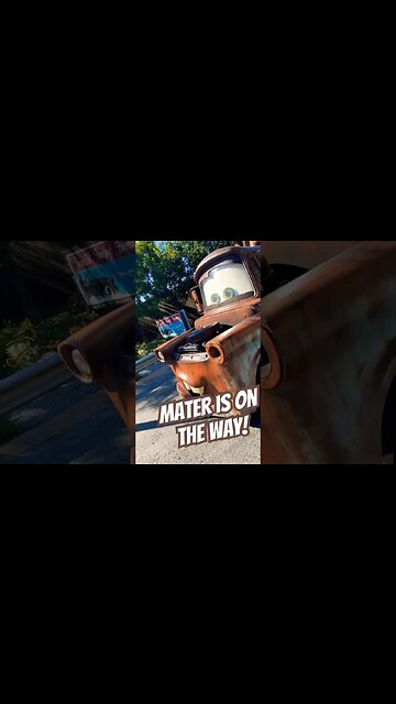 Mater on his way to greet his fans! #mater #californiaadventure #carsland #radiatorsprings