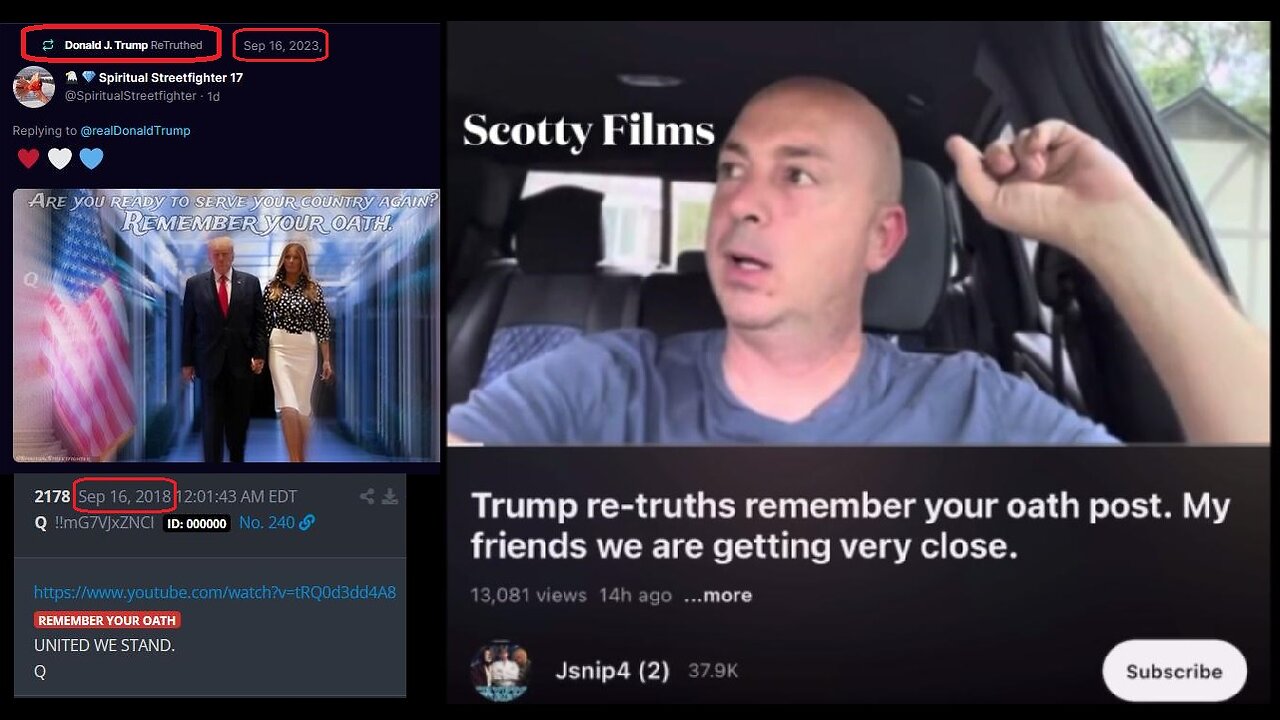 President Trump Re-truths 'Remember Your Oath' Post ("My friends, we are getting very close")