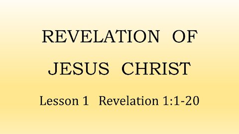 Revelation 1:1-20