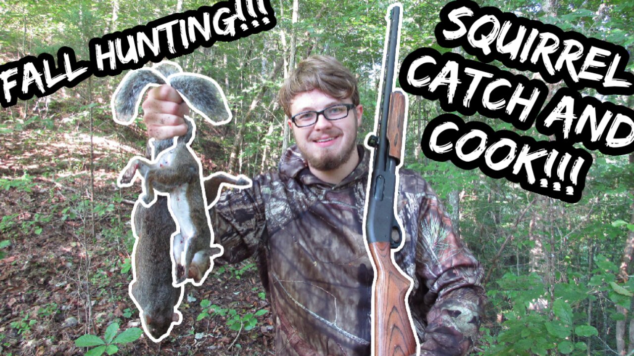 Squirrel Catch and Cook!!! | Fall Squirrel Hunting!!! (Cooking Over a Campfire)