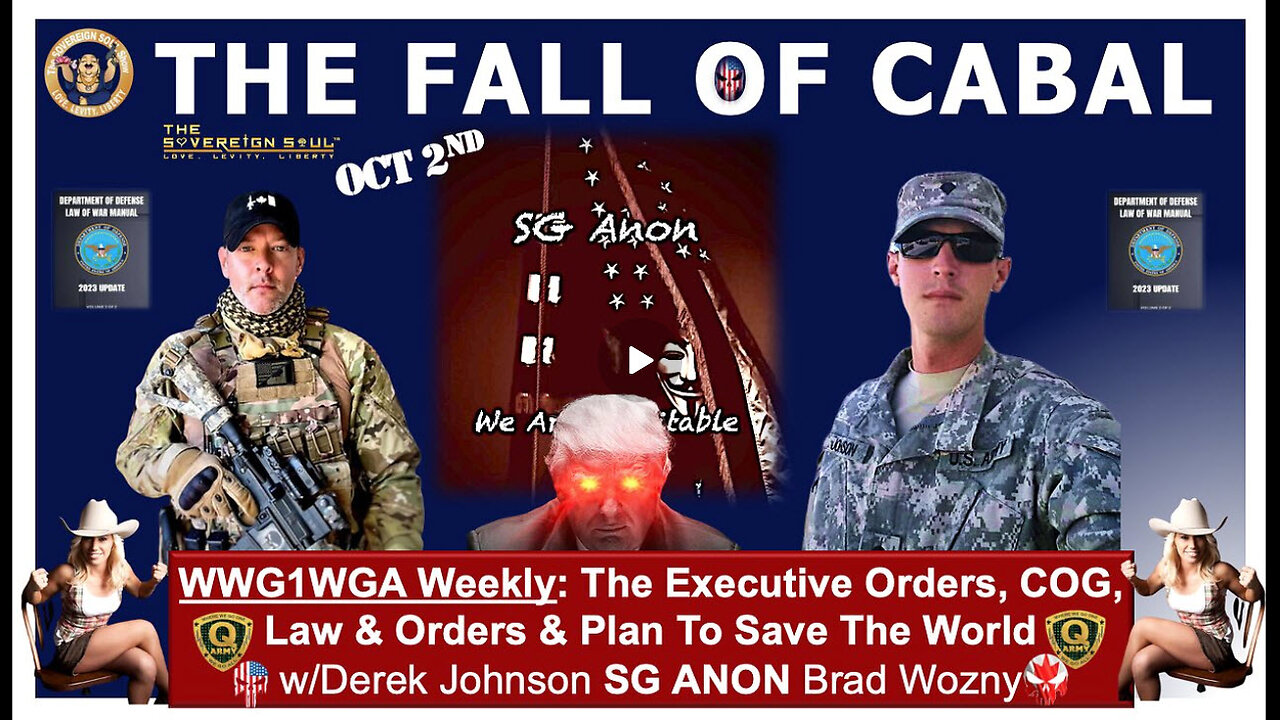 WWG1WGA Derek Johnson SGAnon Brad Wozny on FALL OF CABAL, Stock Crash? Global War & NESARA