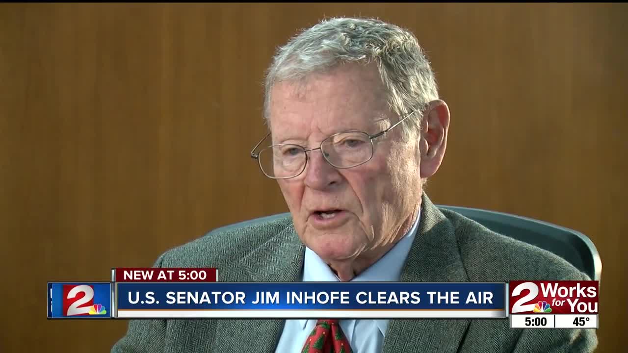 U.S. Senator Jim Inhofe speaks on controversy