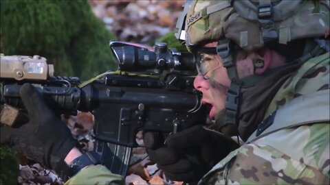 U.S. Paratroopers Engage Enemy Targets - Exercise Allied Spirit VI