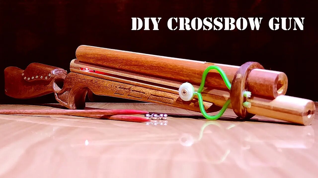 How to create the power of a crossbow that destroys everything from wood and rubber bands | DIY