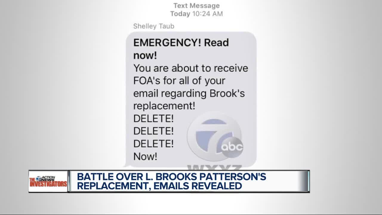 Battle over L. Brooks Patterson's replacement, emails revealed.