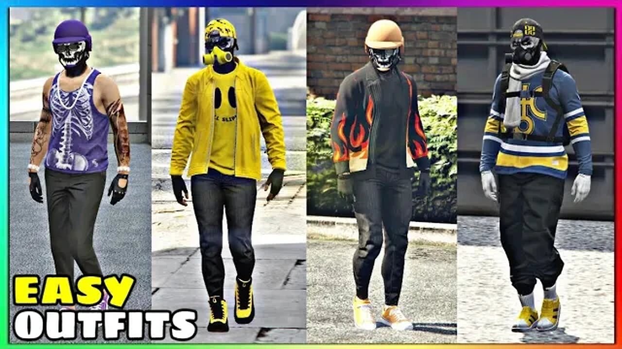 Top 4 Easy To Make Male Tryhard Outfits Using Clothing Glitches #23 (GTA Online)