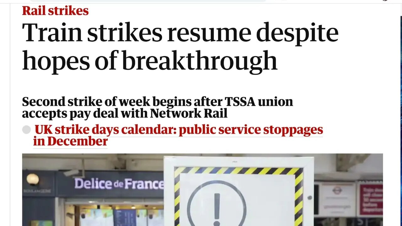 儘管有突破的希望，英國火車罷工仍在繼續
