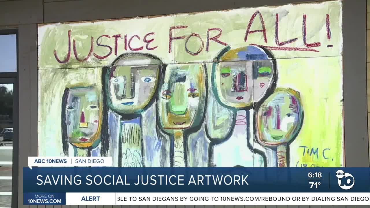 Artwork emerged in La Mesa after businesses were damaged