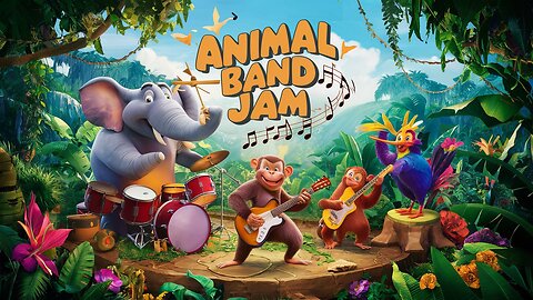 "Animal Band Jam: A Musical Adventure for Kids"