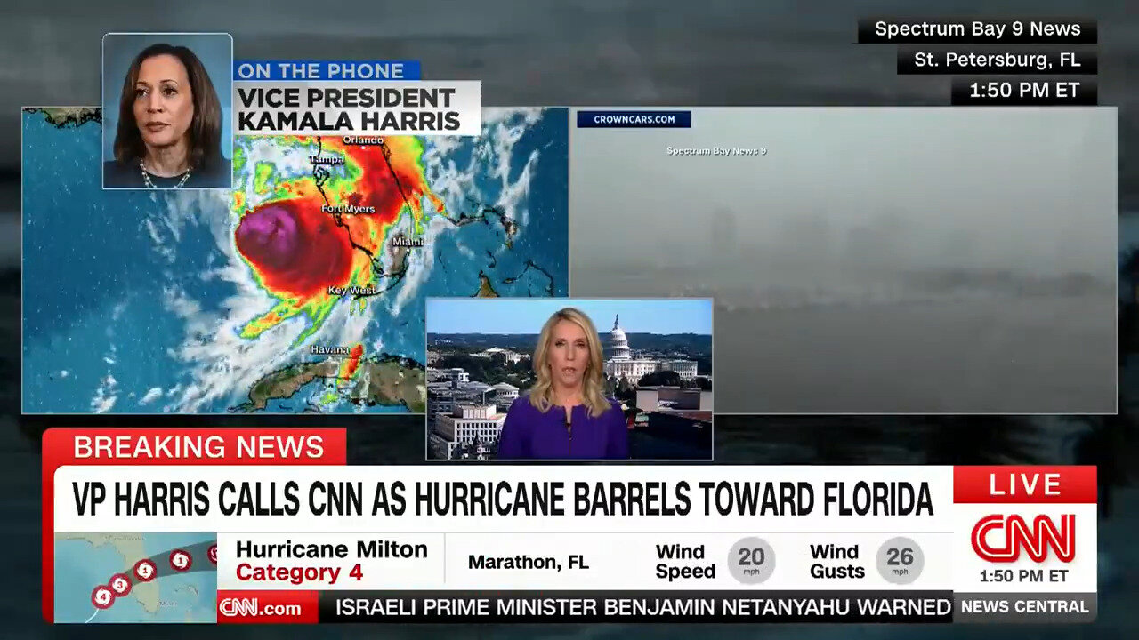 Reeks Of Desperation: Kamala Called CNN To Attack Trump's 'Misinformation' On Hurricane Milton