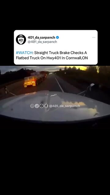 Dangerous Driving On Highway 401 Cornwall Ontario