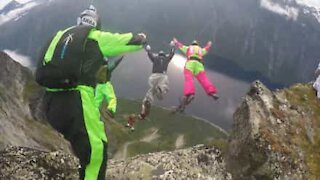 69 Base Jumpers battono il record del mondo in Norvegia!