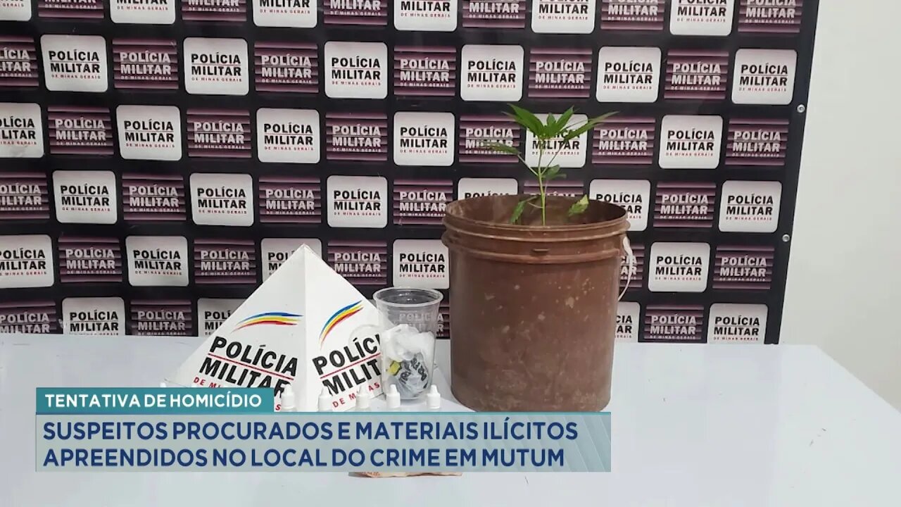 Tentativa de Homicídio: Suspeitos Procurados e Materiais Ilícitos Apreendidos em Mutum.