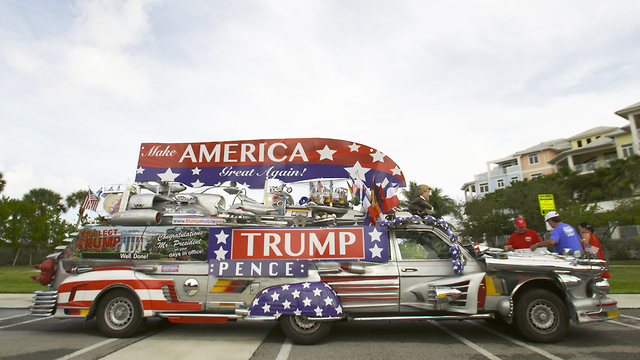 President Trump Devotees Build Outrageous Trump Mobile