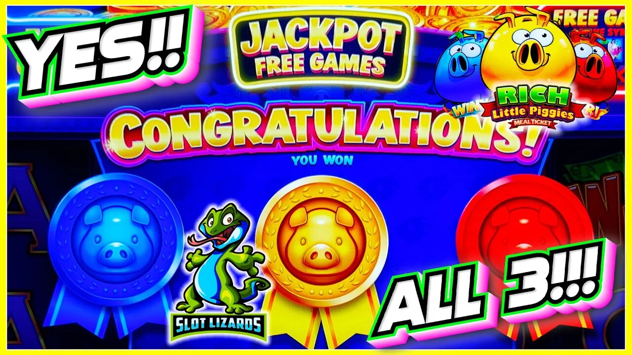 CRAZY COMEBACK WIN! YES!!! WE GOT HIT THREE! Rich Little Piggies Meal Ticket Slot