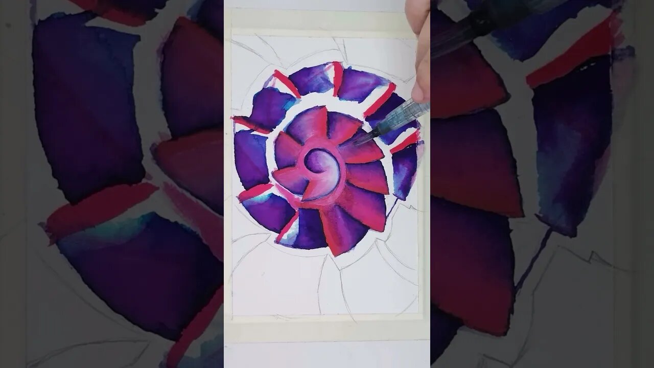 Spiral Pen Ink Timelapse Part 2 #abstract #Inkwash #Doodle #painting #art #timelapse #inkart #spiral