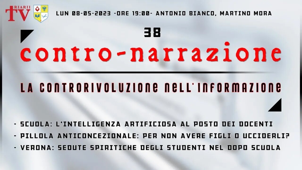 CONTRO-NARRAZIONE NR.38. ANTONIO BIANCO, MARTINO MORA.