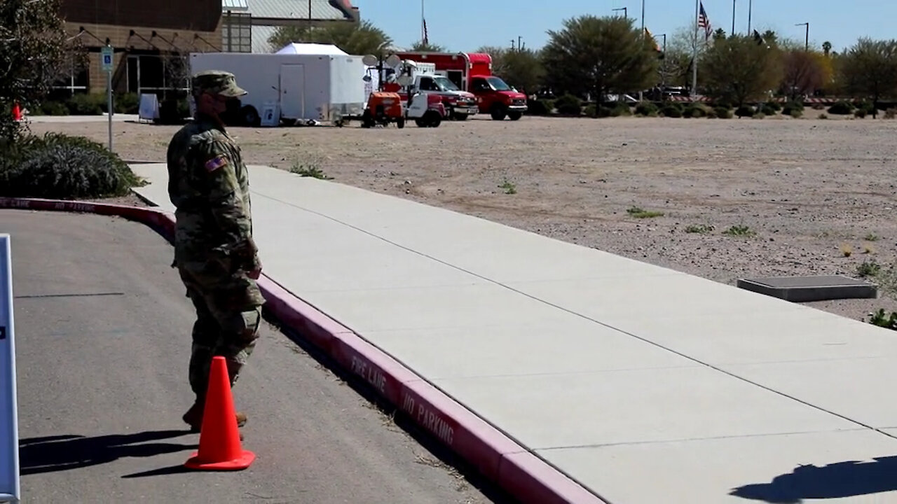 Arizona Guard Helps Pima County at Testing, Vaccination Site