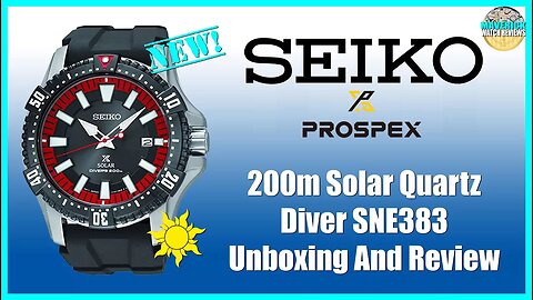 Stargate Look-Alike! | Seiko Prospex 200m Solar Quartz Diver SNE383 Unbox & Review