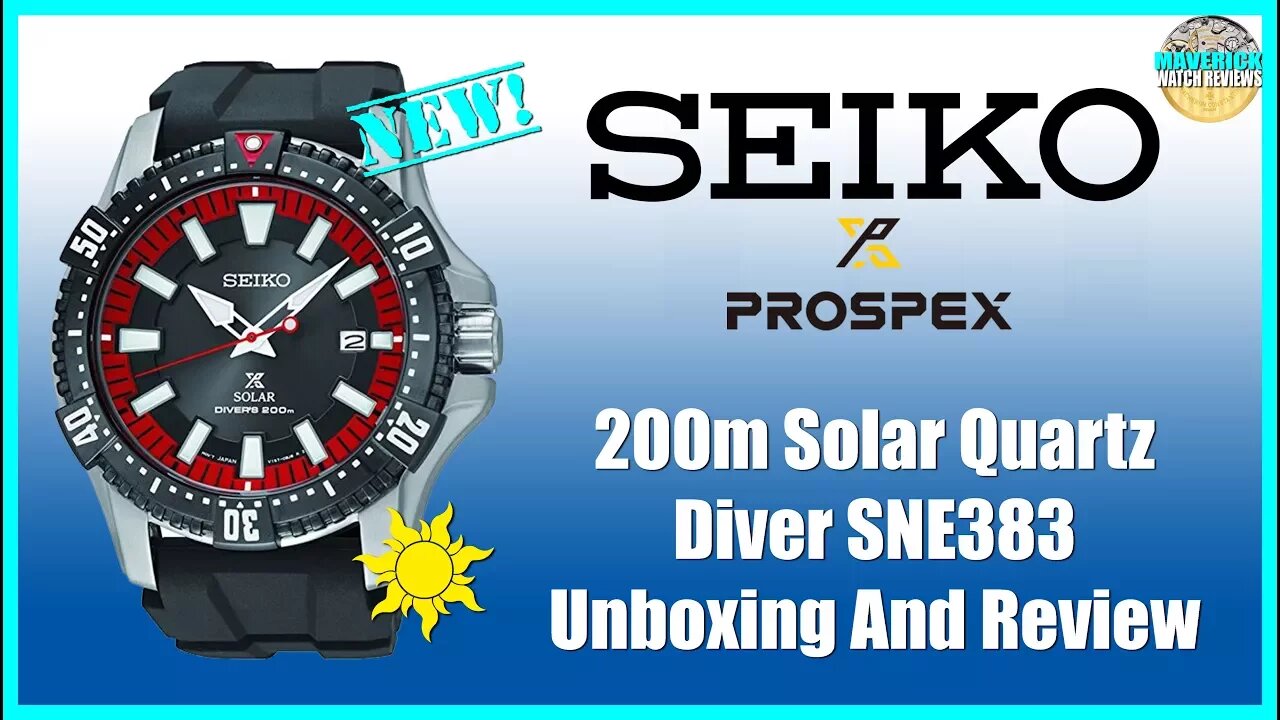 Stargate Look-Alike! | Seiko Prospex 200m Solar Quartz Diver SNE383 Unbox & Review