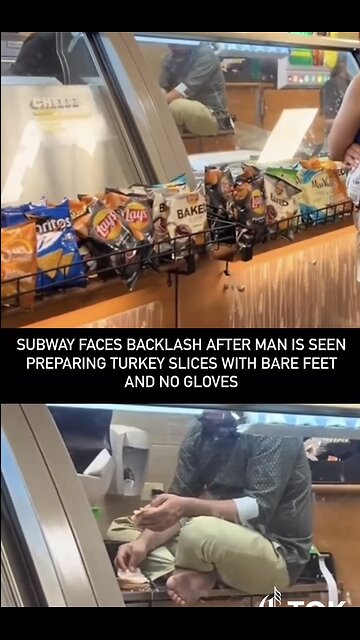 SUBWAY WORKER🥪🧟🏪🚶‍♀️🚶‍♂️PREPARE TURKEY SANDWICH WITHOUT SHOES🥾 GLOVES🧤🥪🧟‍♂️🏪👩‍🍳💫