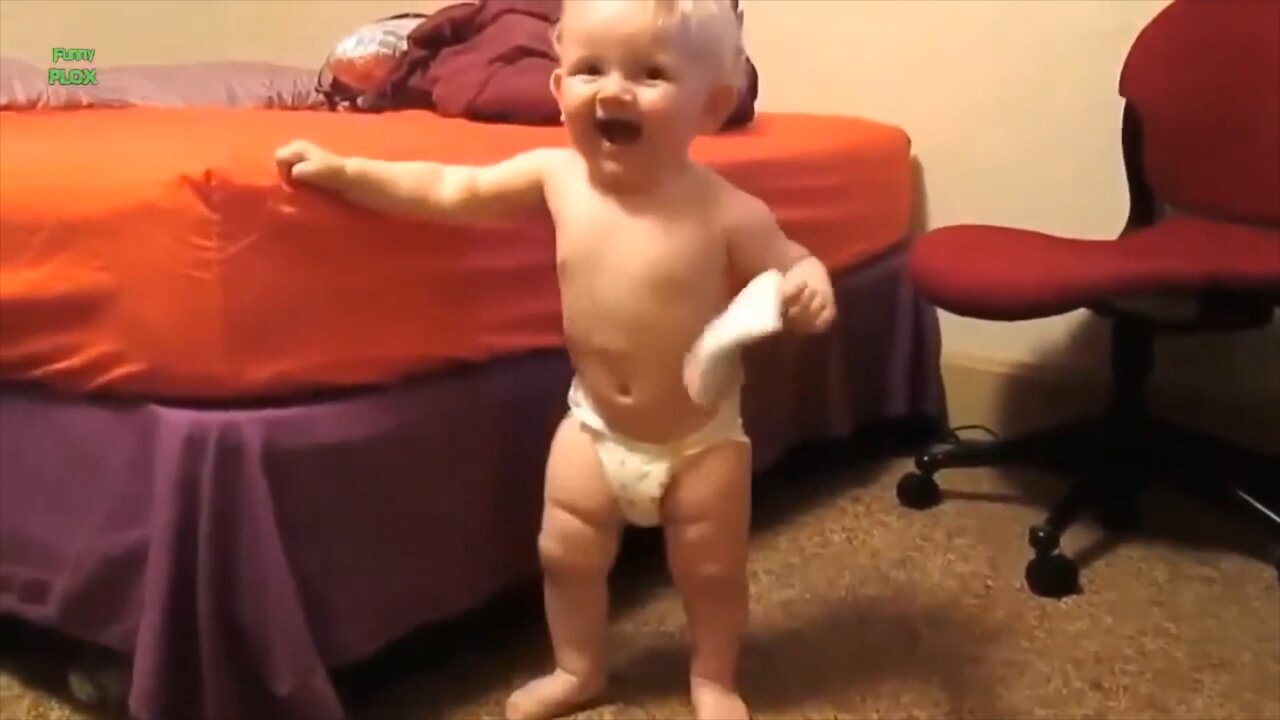 Laughing and dancing baby funny video