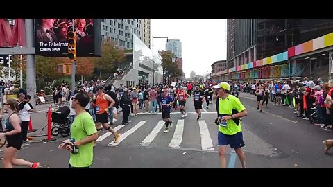 The 2022 @nycmarathon Atlantic and Flatbush Avenue 1135hrs 11/6/22