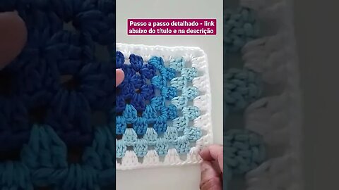 Crochê com efeito 3D - quadradinhos de crochê | 👇🏼Vídeo completo no link abaixo