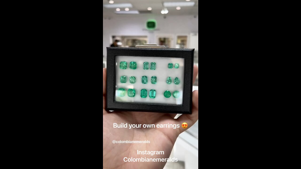 Pair natural fine Colombian emeralds in all shapes and sizes for jewelry