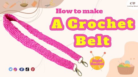 How to make a crochet belt ( Right handed )