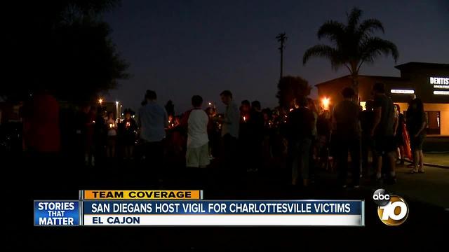 San Diegans host vigil for Charlottesville victims