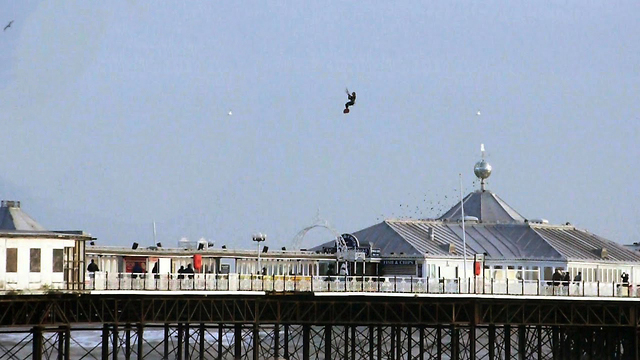 Kite Surfer Jumps Brighton Pier