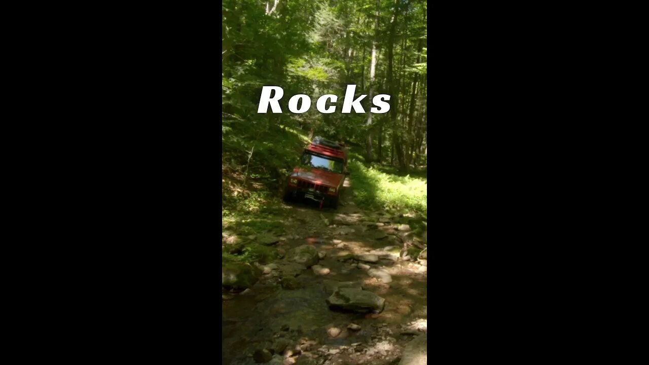 Rocking to the Creek - Jeep Cherokee XJ in the Pennsylvania Outback Getting It Done! #shorts