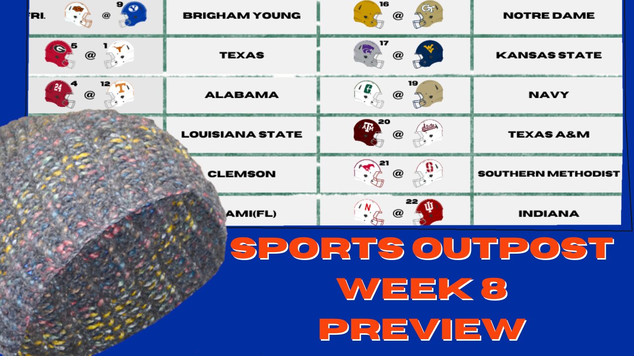 Tide Head to Knoxville, Miami 1st ACC Test & Week 8 Preview, & CFB X News