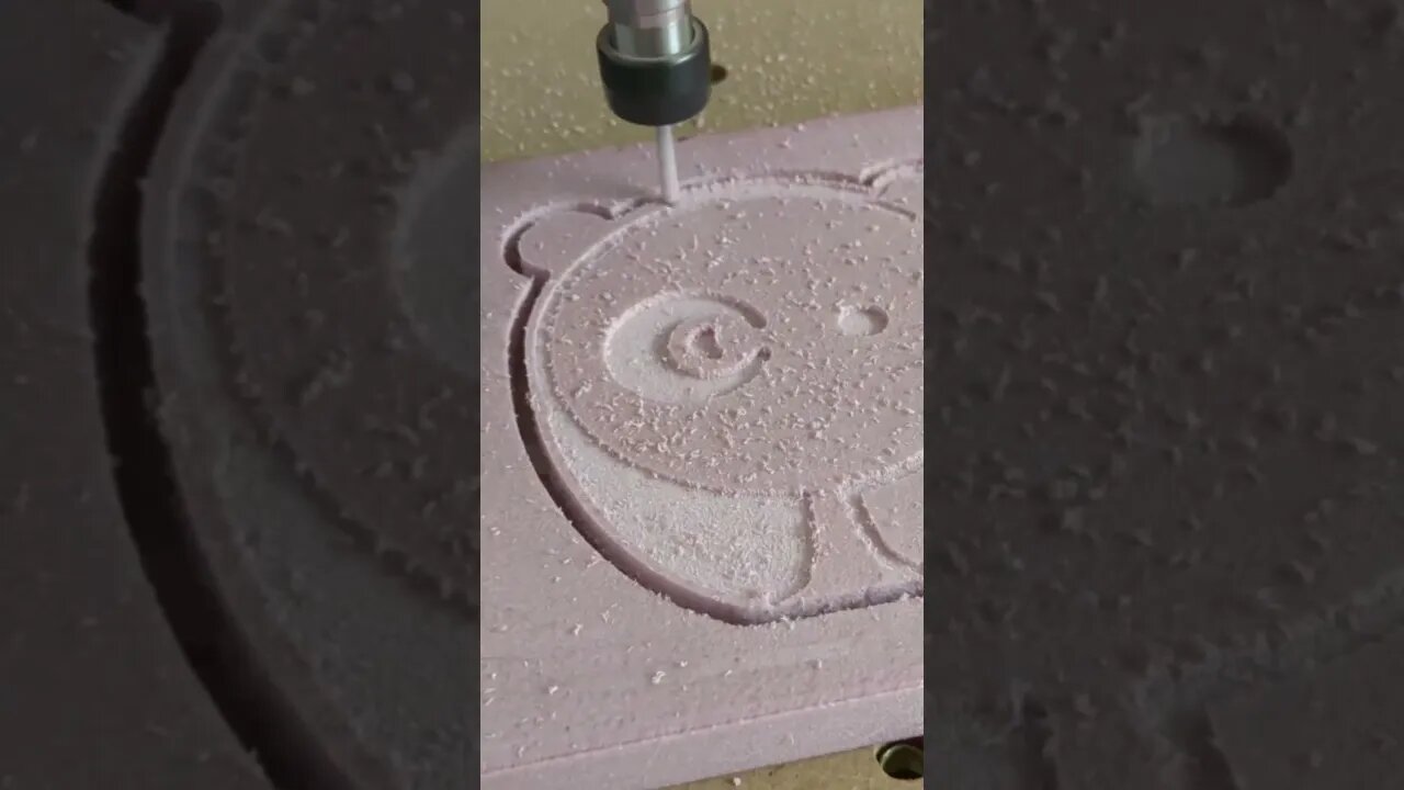 🌟 Carving Foam Crafty Panda #cnc #craftypandashorts #craftypanda #boredpanda