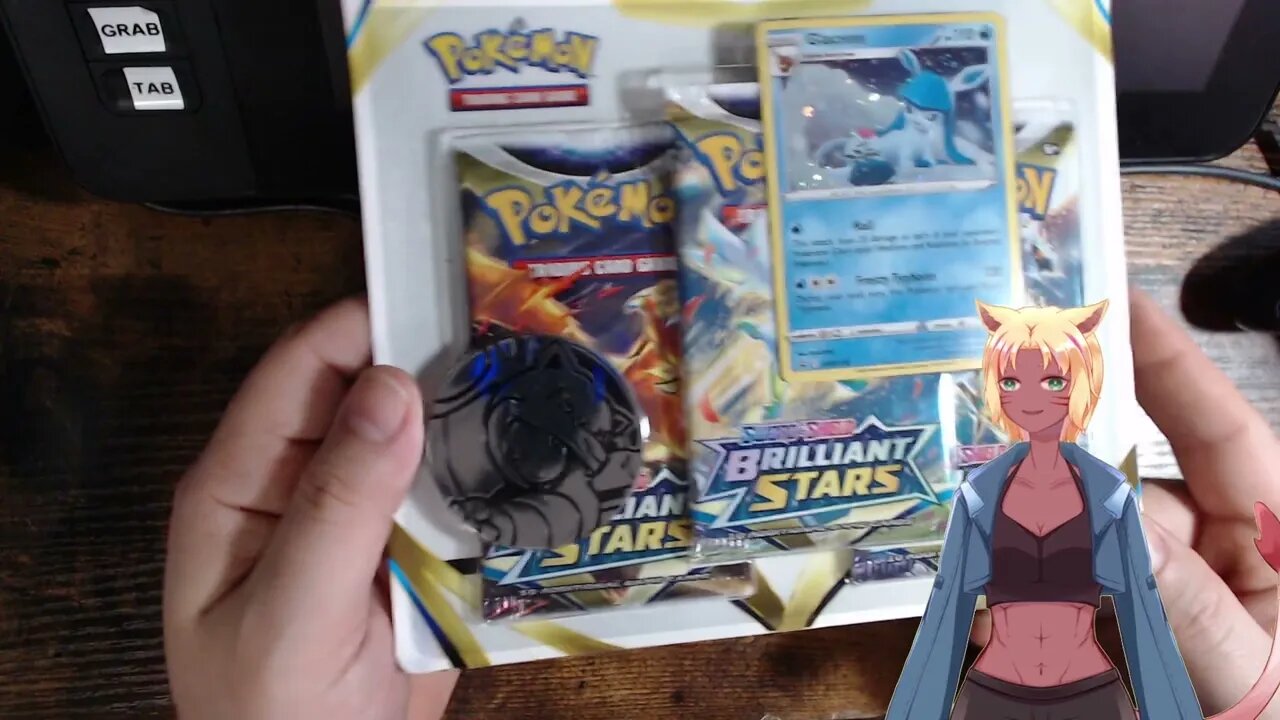 Pokemon Packing Review - Pokemon Brilliant Starts Glaceon Promo pack