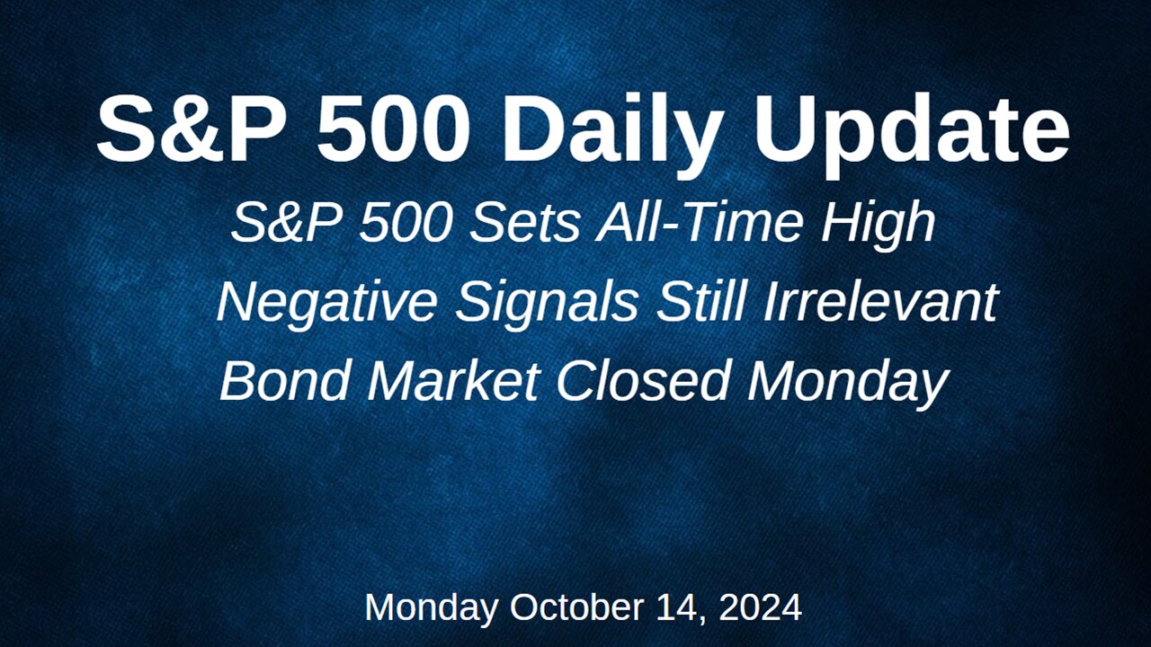 S&P 500 Daily Market Update for Monday October 14, 2024