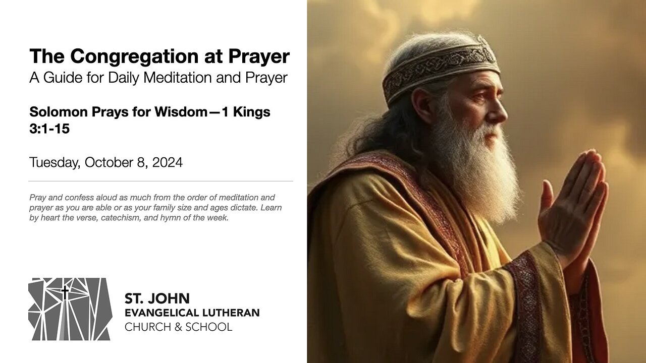 Solomon Prays for Wisdom—1 Kings 3:1-15