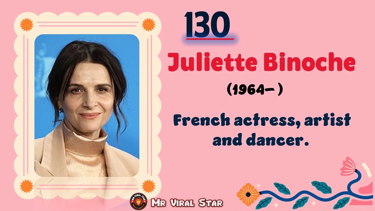 Juliette Binoche (1964– ) | TOP 150 Women That CHANGED THE WORLD | Short Biography