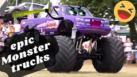 Crazy Monster Truck Freestyle Moments | Best funny video