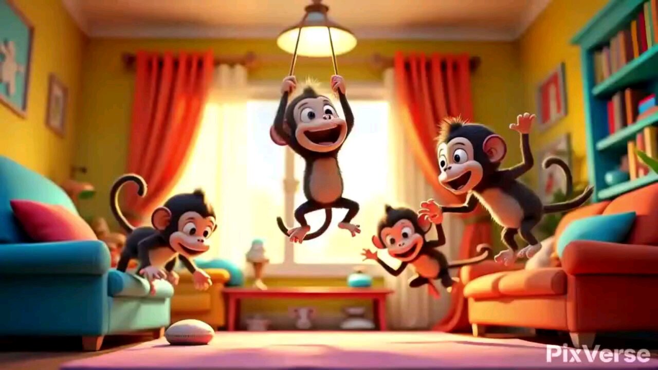 Five Little Monkey Jumping on Bed l Kids Rhyme