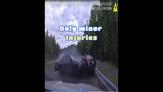 120 MPH Crash barely misses Police Officer