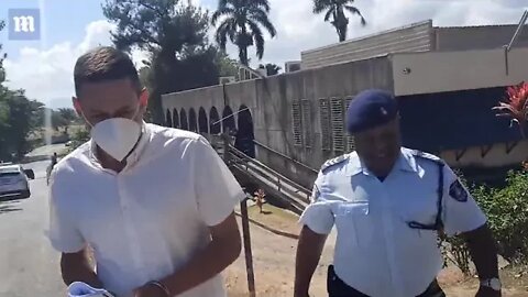 Video: Fijian police officer escorts Bradley Dawson at Lautoka High court