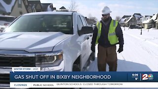 Gas shut off in Bixby neighborhood